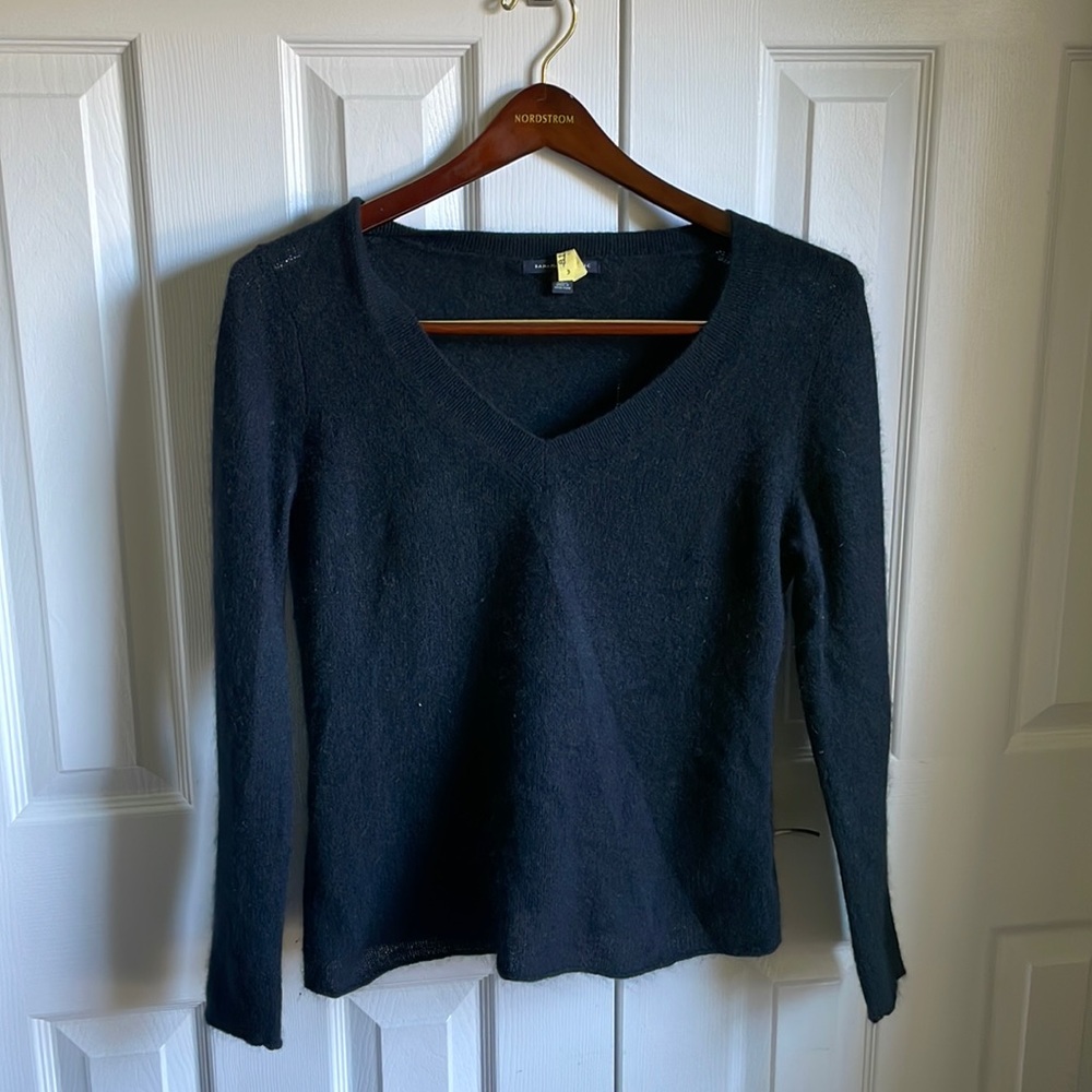 Banana Republic black angora sweater